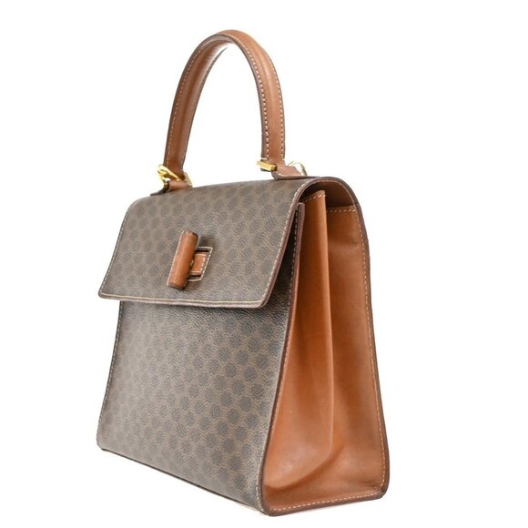 Share CELINE Logo Macadam 2Way Pattern Shoulder Hand Bag PVC Leather Brown 37EE9 - Picture 2 of 16